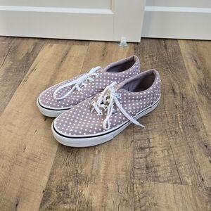 Vans Women's Polka Dot Sneakers - Light Purple and White Size 8